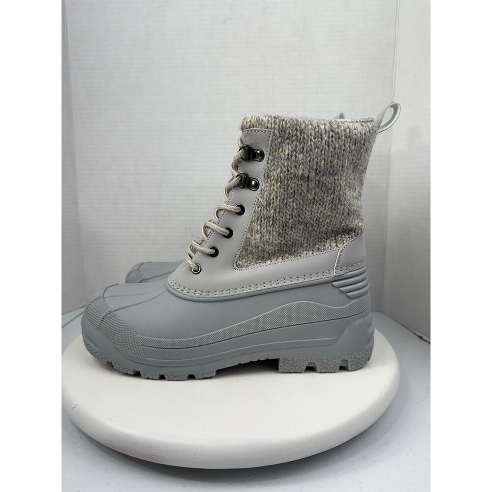 Muk Luks Palmer Penelope Womens‎ Size 9 Gray Winter Snow Boots Rain Shoes